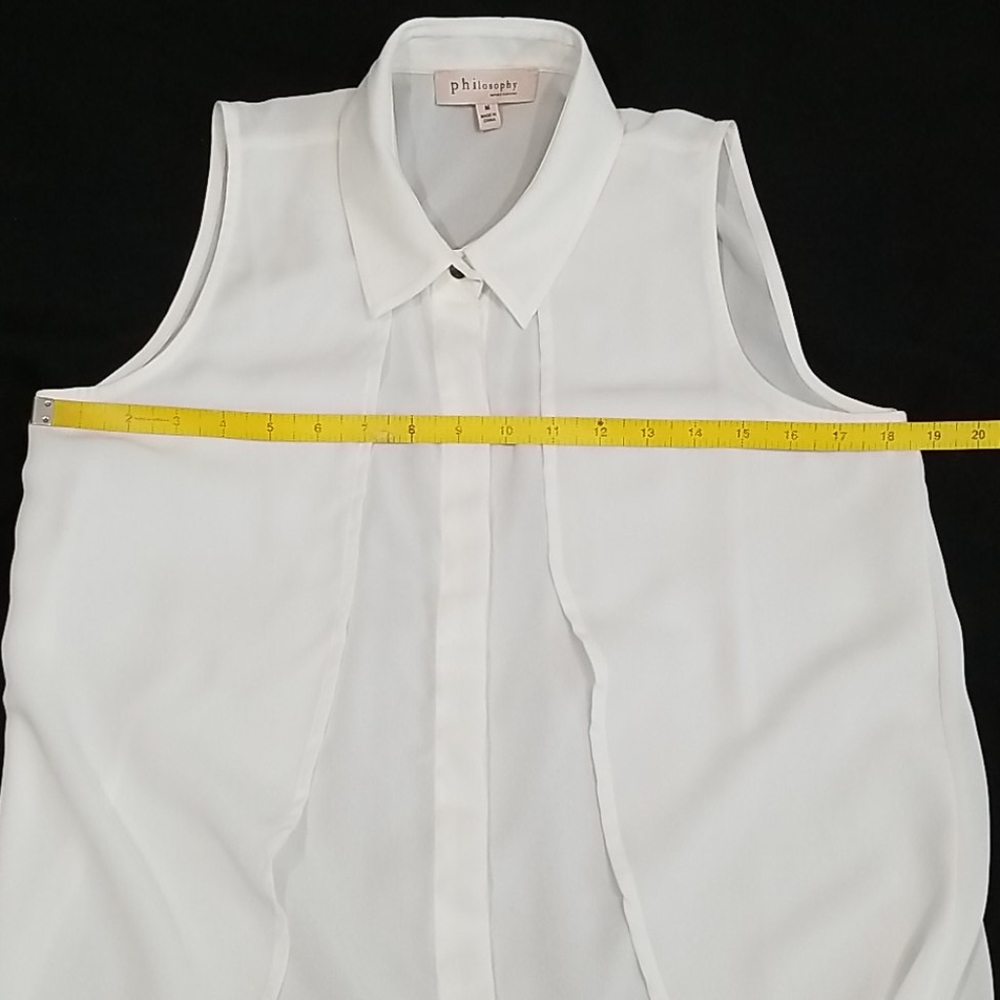Philosophy Layered sleeveless button down top. M. - Picture 11 of 12